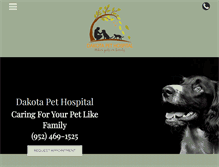 Tablet Screenshot of dakotapethospital.com